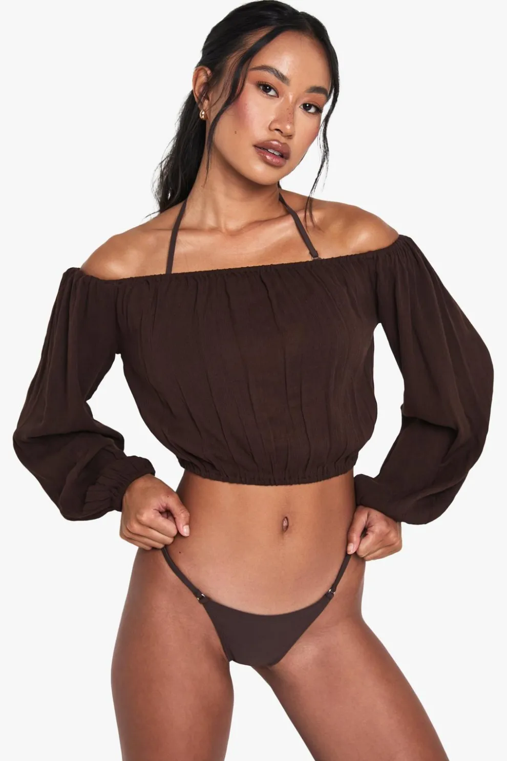 Cheesecloth Bardot Beach Top | Nasty Gal
