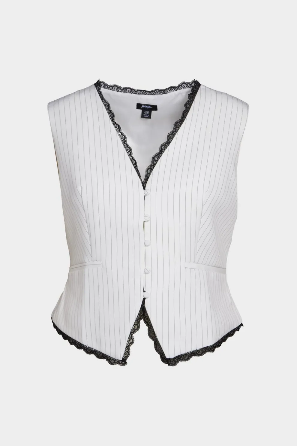 Plus Tailored Lace Hem Waistcoat | Nasty Gal