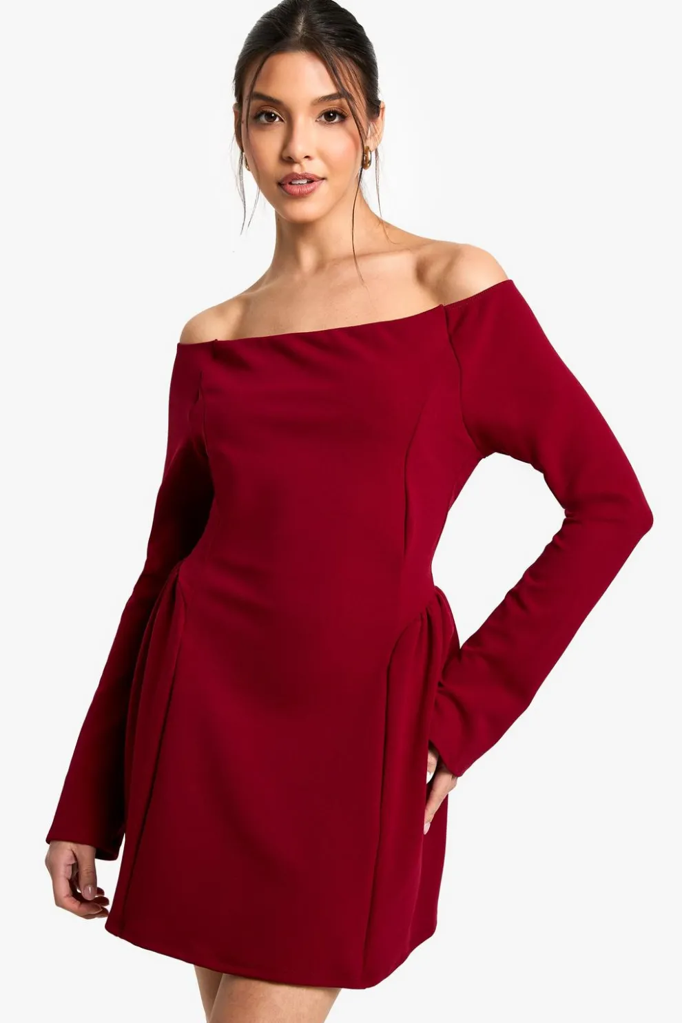 High Bardot Tie Back Skater Dress | Nasty Gal