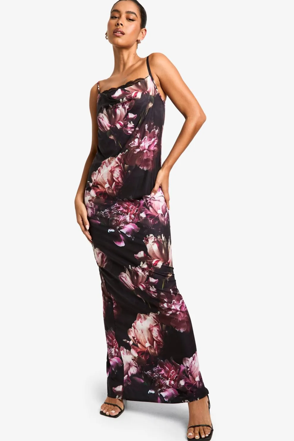 Lace Trim Floral Maxi Dress | Nasty Gal