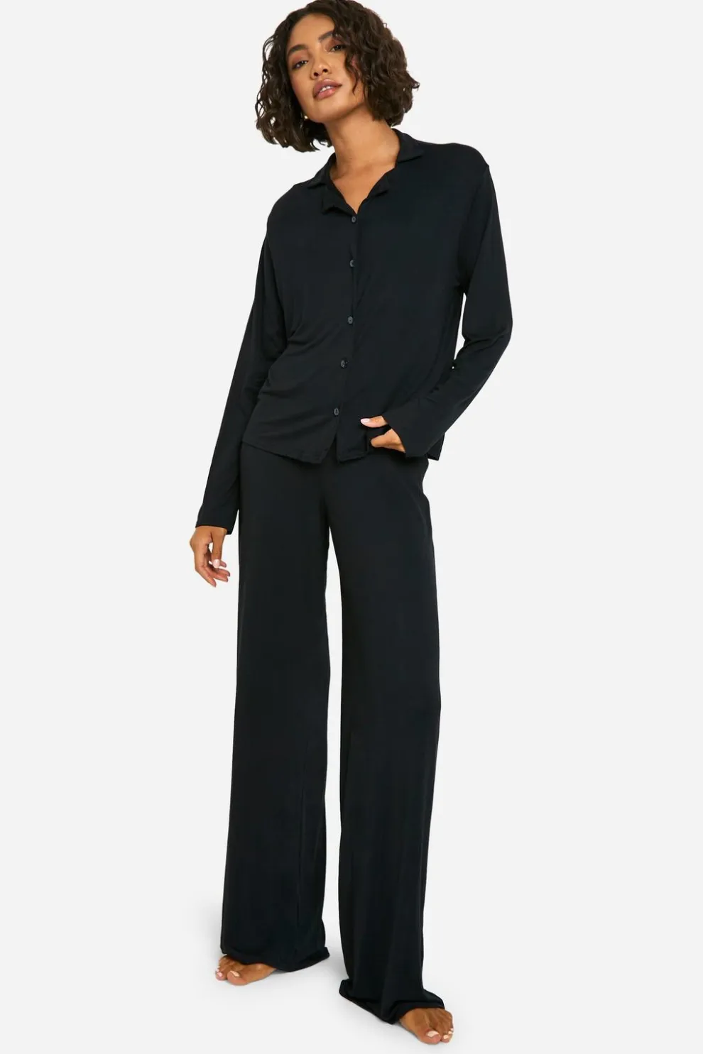 Tall Long Sleeve Shirt & Trousers Pyjama Set | Nasty Gal