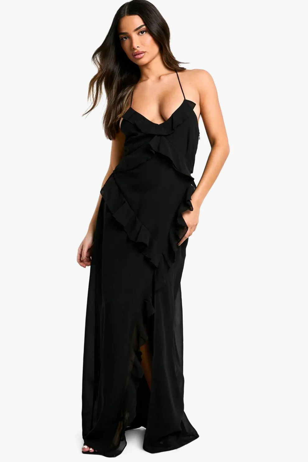 Petite Chiffon Ruffle Maxi Dress | Nasty Gal