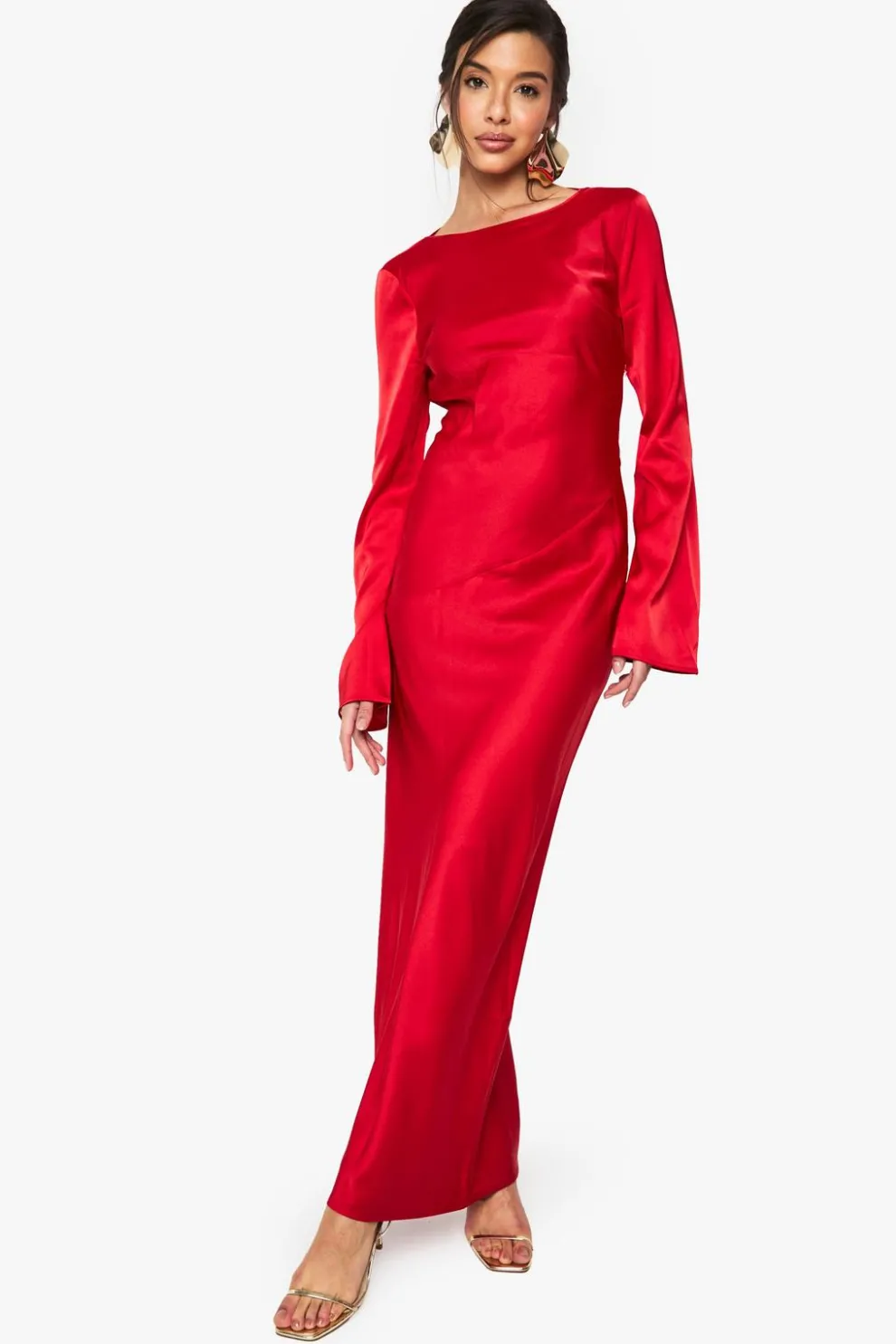 Satin Column Maxi Dress | Nasty Gal