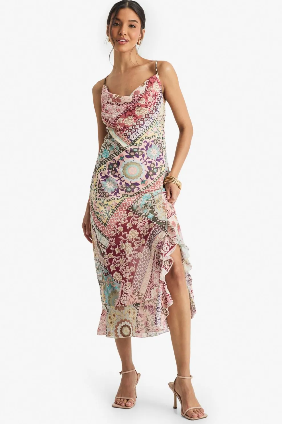 Paisley Chiffon Slip Dress | Nasty Gal
